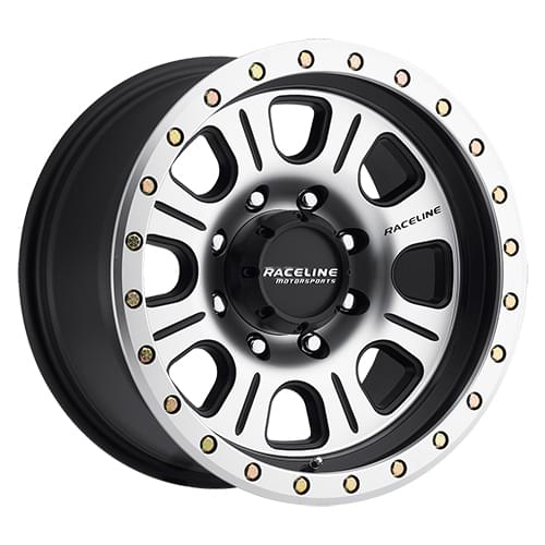 Raceline Monster 928 Satin Black W/ Machined Face - Part Number 928M-79060-00 Raceline Monster 928 Satin Black W/ Machined Face Photo