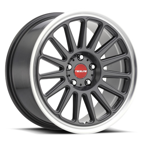 Raceline Grip 315 Gunmetal W/ Machined Lip - Part Number 315G-79018+30 Raceline Grip 315 Gunmetal W/ Machined Lip Photo