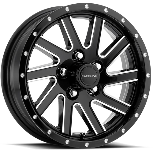 Raceline 820M Twisted Trailer Gloss Black W/ Machined Accents - NO RETURNS!