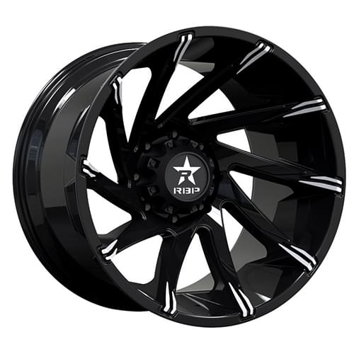 RBP 77R Spike Gloss Black W/ Machined Tips - Part Number 77R-1890-78-00MB RBP 77R Spike Gloss Black W/ Machined Tips Photo