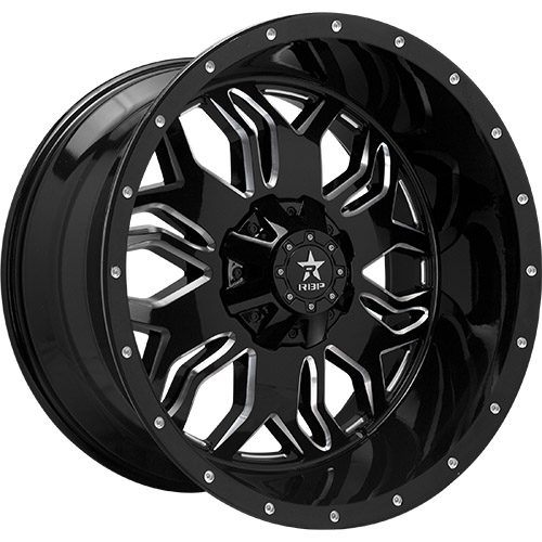 RBP 87R Gloss Black W/ Milled Spokes - Part Number 87R-2212-63-44BG RBP 87R Gloss Black W/ Milled Spokes Photo