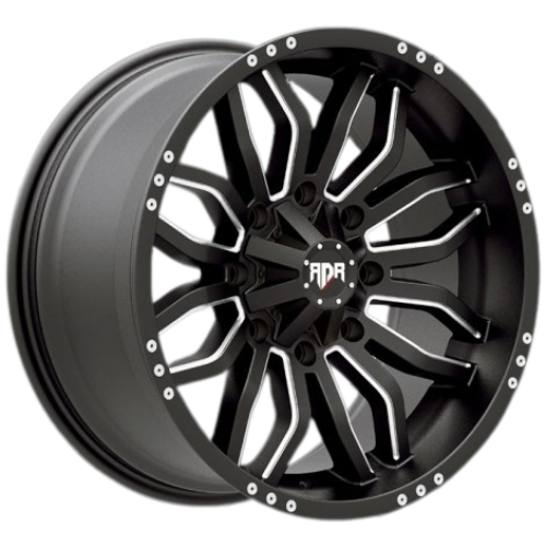 Red Dirt Road Rd17 Matte Black w/ Milled Windows & Rivets