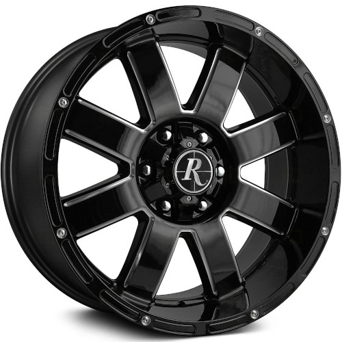 HD Offroad 8 Point Black Milled Edges - Part Number EP209066-12GB-M HD Offroad 8 Point Black Milled Edges Photo