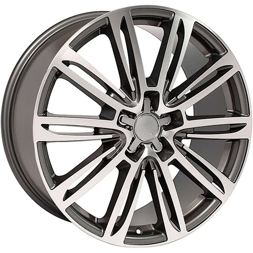 OE Wheels Audi A Series AU21 Gunmetal Machined - Part Number AU21-20090-5112-35MG OE Wheels Audi A Series AU21 Gunmetal Machined Photo