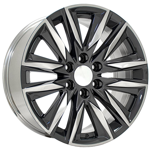 OE Wheels Cadillac Escalade CA91 Gunmetal W/ Polished Face - Part Number CA91-20090-6550-28PG OE Wheels Cadillac Escalade CA91 Gunmetal W/ Polished Face Photo