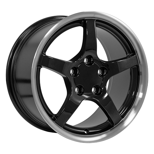 OE Wheels Chevrolet Corvette C5  CV05 Black W/ Machined Lip