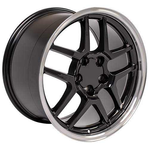 OE Wheels Chevrolet Corvette C5 Z06 CV04 Black W/ Machined Lip Photo