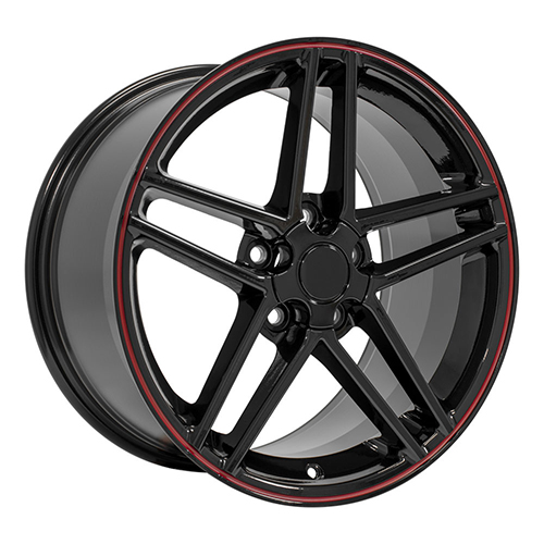OE Wheels Chevrolet Corvette C6 Z06 CV07A Gloss Black W/ Redline - Part Number CV07A-18105-5475-56BR OE Wheels Chevrolet Corvette C6 Z06 CV07A Gloss Black W/ Redline Photo