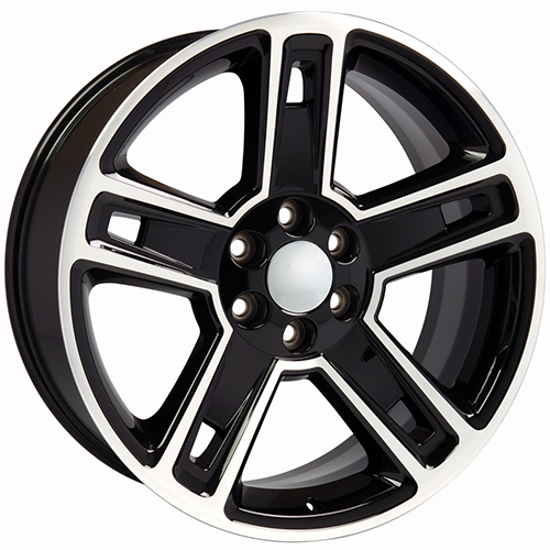 OE Wheels Chevrolet Silverado CV74B Black Machined - Part Number CV74B-22090-6550-24MB OE Wheels Chevrolet Silverado CV74B Black Machined Photo