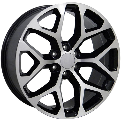 OE Wheels Chevrolet Silverado CV98B Black Machined - Part Number CV98B-22090-6550-24MB OE Wheels Chevrolet Silverado CV98B Black Machined Photo