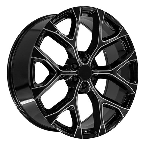 OE Wheels Chevrolet Silverado CV98B Black W/ Milled Edge - Part Number CV98B-24100-6550-24BM OE Wheels Chevrolet Silverado CV98B Black W/ Milled Edge Photo