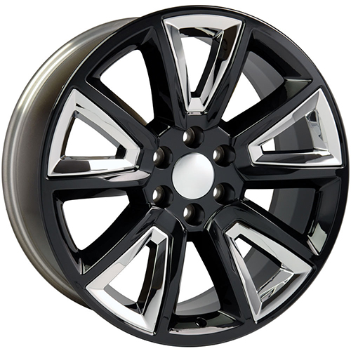 OE Wheels Chevrolet Tahoe CV73 Gloss Black W/ Chrome Inserts - Part Number CV73-20085-6550-24B-ic OE Wheels Chevrolet Tahoe CV73 Gloss Black W/ Chrome Inserts Photo