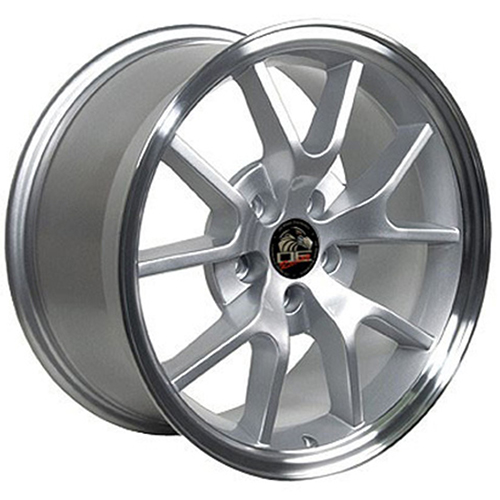 OE Wheels Ford Mustang FR500 FR05 Silver W/ Machined Lip - Part Number FR05B-18100-5450-22SM OE Wheels Ford Mustang FR500 FR05 Silver W/ Machined Lip Photo