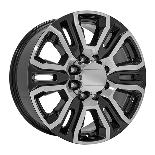 OE Wheels GMC Sierra 2500/3500 HD Denali CV70A Black Machined - Part Number CV70A-20085-8650-12MB OE Wheels GMC Sierra 2500/3500 HD Denali CV70A Black Machined Photo