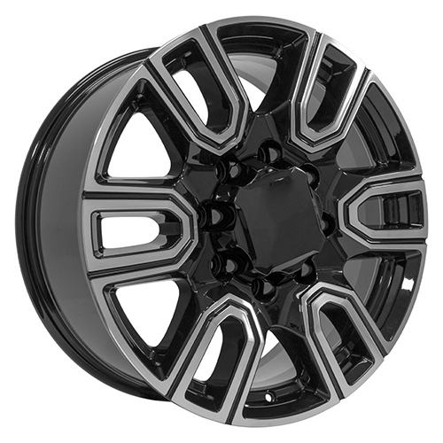 OE Wheels GMC Sierra 2500/3500 CV96B Black Machined Photo