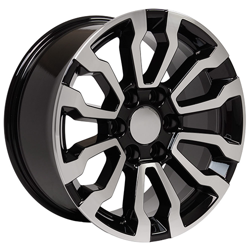 OE Wheels GMC Sierra CV35 Black Machined - Part Number CV35-18085-6550-24MB OE Wheels GMC Sierra CV35 Black Machined Photo