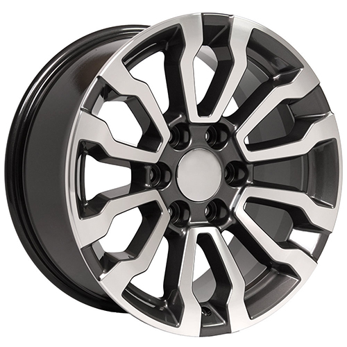 OE Wheels GMC Sierra CV35 Gunmetal Machined - Part Number CV35-18085-6550-24MG OE Wheels GMC Sierra CV35 Gunmetal Machined Photo