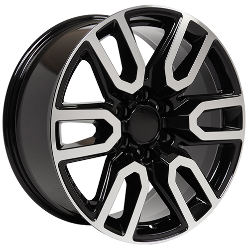 OE Wheels GMC Sierra CV36 Black Machined - Part Number CV36-20090-6550-24MB OE Wheels GMC Sierra CV36 Black Machined Photo