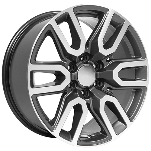 OE Wheels GMC Sierra CV36 Gunmetal Machined - Part Number CV36-20090-6550-24MG OE Wheels GMC Sierra CV36 Gunmetal Machined Photo