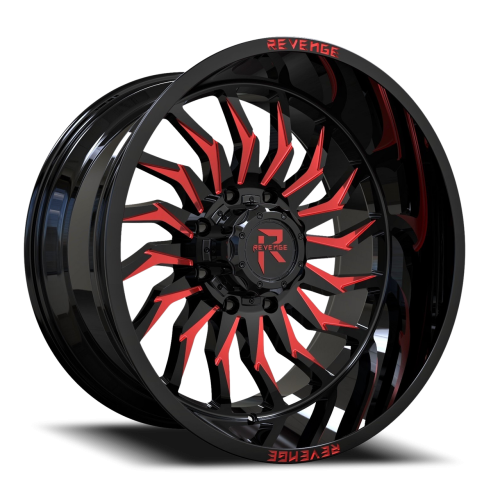 Revenge Rv204 Black Milled W/ Red Tint