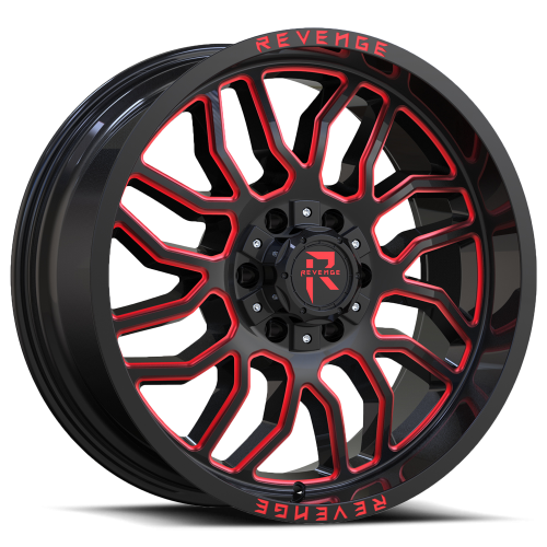 Revenge Rv205 Black Milled W/ Red Tint