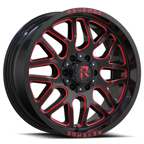 Revenge Rv206 Black Milled W/ Red Tint