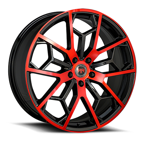 Revolution Racing RR23 Black W/ Red Machined Spokes - Part Number RR23-208514+40BR Revolution Racing RR23 Black W/ Red Machined Spokes Photo