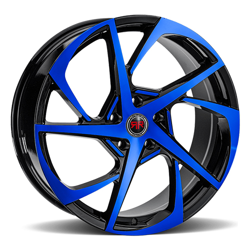 Revolution Racing RR29 Black W/ Blue Machined Spoke Accents - Part Number RR29-188514+40BB Revolution Racing RR29 Black W/ Blue Machined Spoke Accents Photo