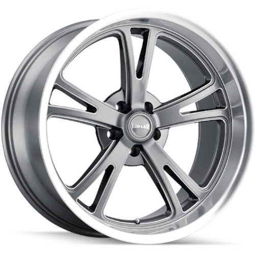 Ridler 606 Gray W/ Milled Spokes & Diamond Lip - Part Number 606-2865G Ridler 606 Gray W/ Milled Spokes & Diamond Lip Photo