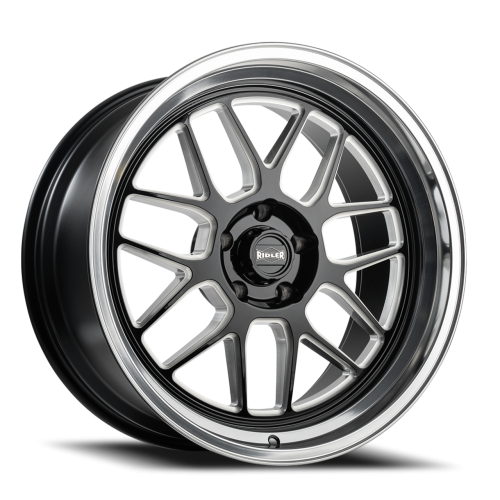 Ridler 611 Gloss Black Milled W/ Diamond Cut Lip