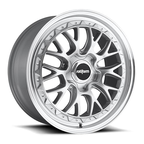 Rotiform LSR R155 Silver W/ Machined Lip - Part Number R1551885F8+35 Rotiform LSR R155 Silver W/ Machined Lip Photo