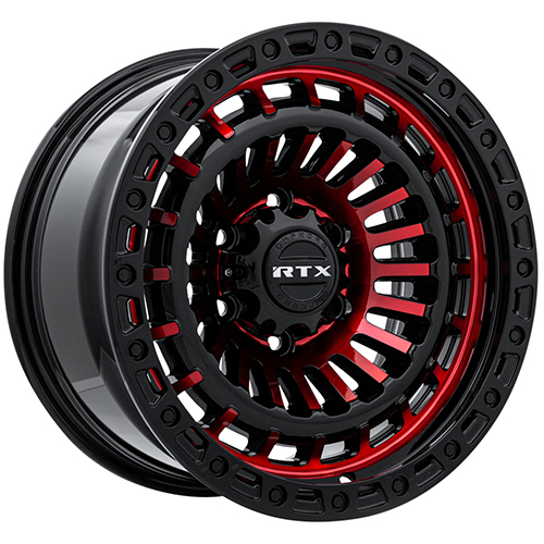 RTX Moab Gloss Black Machined W/ Red - Part Number 083092 RTX Moab Gloss Black Machined W/ Red Photo