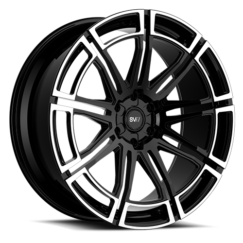 Savini SV.1 X3 Gloss Black W/ Brushed Accents - Part Number SV1X03-24100512F3066 Savini SV.1 X3 Gloss Black W/ Brushed Accents Photo