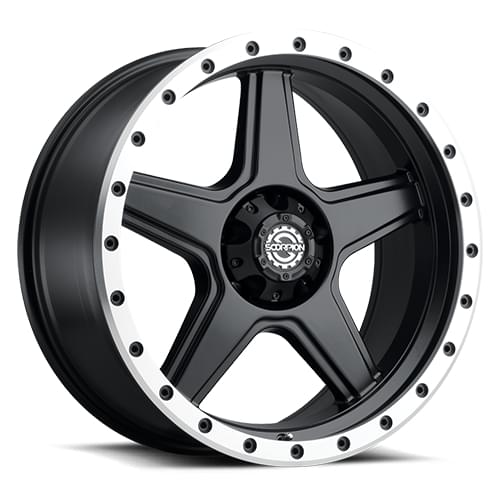 Scorpion SC-27 Matte Black W/ Machined Lip - Part Number SC27-2009527-12MBML Scorpion SC-27 Matte Black W/ Machined Lip Photo