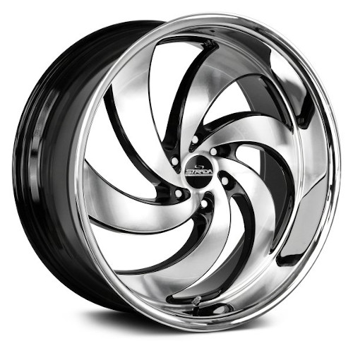 Strada Street Classics Retro 6 C06 Gloss Black Machined SS Lip - Part Number C06452715GBMLSS Strada Street Classics Retro 6 C06 Gloss Black Machined SS Lip Photo