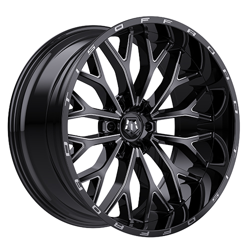 TIS Offroad 565BM Gloss Black W/ Milled Accents - Part Number 565BM-2098318 TIS Offroad 565BM Gloss Black W/ Milled Accents Photo