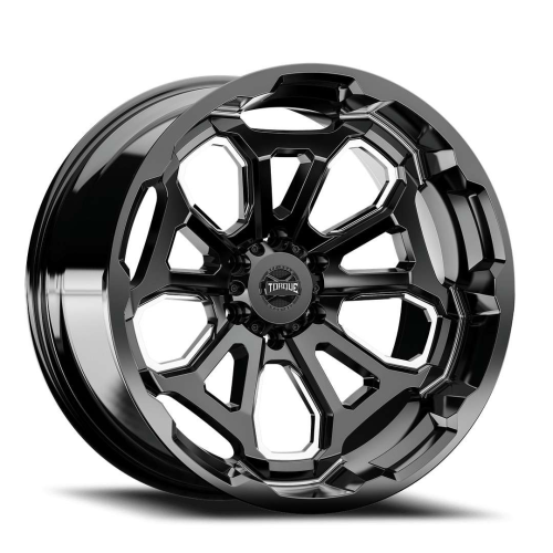 Torque Wheels Tw404C Overdrive Gloss Black w/ Milled Spokes