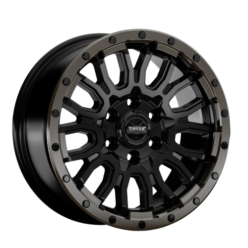 Torque Wheels Tw538r Venture Satin Black W/ Machined Lip And Bronze Tint