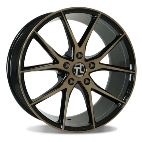 Traklite Wheels Aero Black w/ Machined Bronze Face