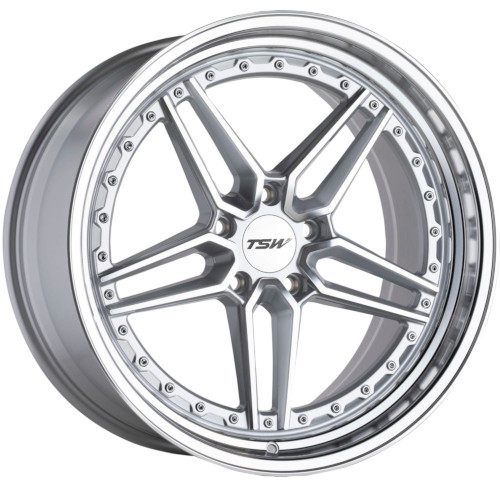 TSW Ascari Silver W/ Mirror Cut Face & Lip - Part Number 2090ACR205114S76 TSW Ascari Silver W/ Mirror Cut Face & Lip Photo