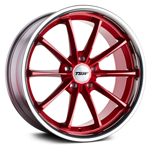 TSW Sweep Candy Red W/ Stainless Lip - Part Number 1985SWP405114R76 TSW Sweep Candy Red W/ Stainless Lip Photo