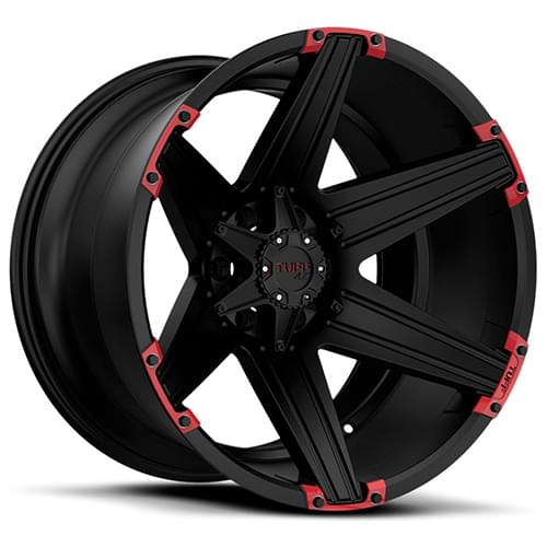 Tuff T12 Satin Black W/ Red Inserts - Part Number 2210T12-28170M30R Tuff T12 Satin Black W/ Red Inserts Photo
