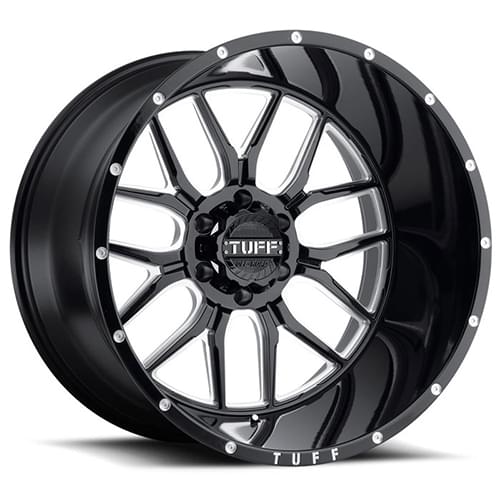Tuff T23 Gloss Black Milled & Dimples - Part Number 2214T23-66140B12 Tuff T23 Gloss Black Milled & Dimples Photo