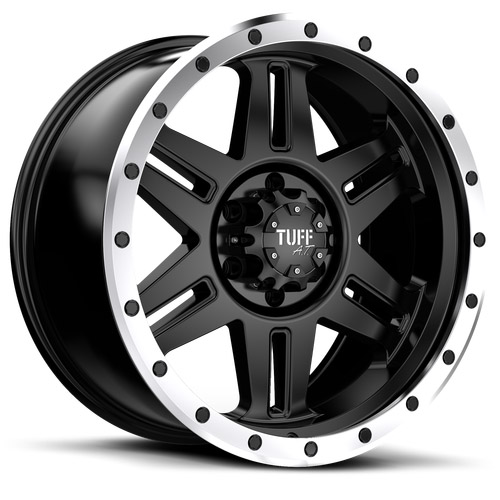 Tuff T16 Satin Black W/ Machined Flange - Part Number 1790T16105127M78 Tuff T16 Satin Black W/ Machined Flange Photo