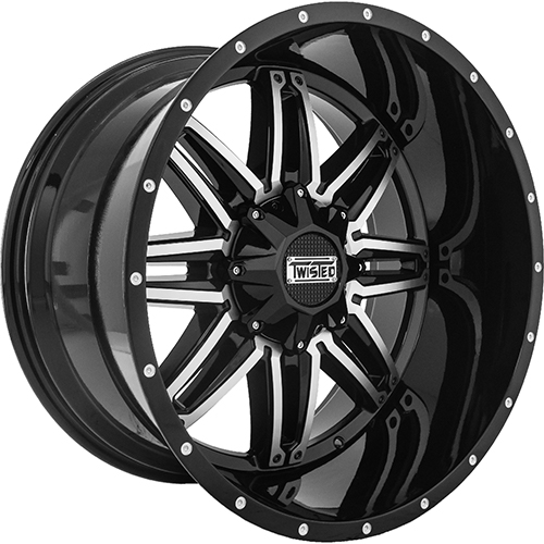 Twisted Offroad Billet T-25 Black Machined - Part Number T-25209061351397+0GBM Twisted Offroad Billet T-25 Black Machined Photo