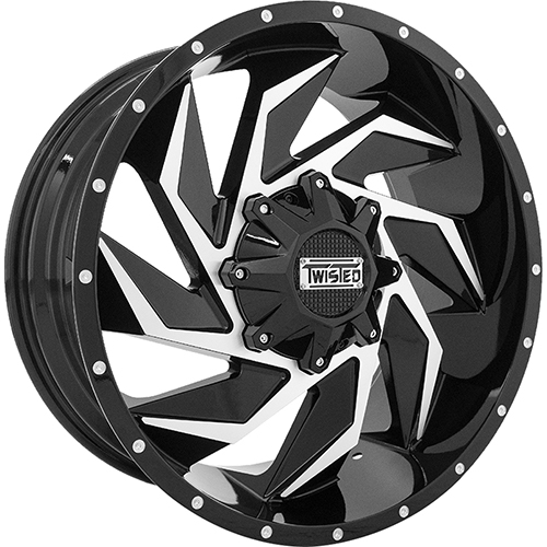 Twisted Offroad Vixon T-27 Black Machined - Part Number T-27201251397150-44GBM Twisted Offroad Vixon T-27 Black Machined Photo