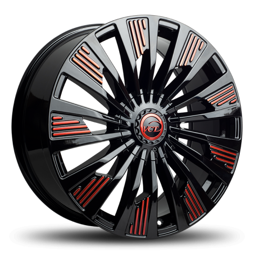 Velsen 103 Black Machined With Red Line