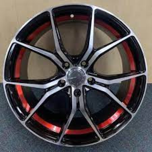 Velsen 531 Black Machined With Red Line
