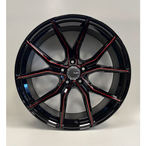 Velsen 531 Black Milled W/ Red Line