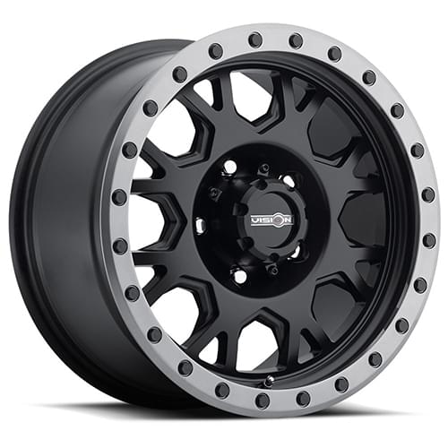 Vision Offroad Invader GV8 Black W/ Gunmetal Lip - Part Number GV8-8981MBAL-12 Vision Offroad Invader GV8 Black W/ Gunmetal Lip Photo